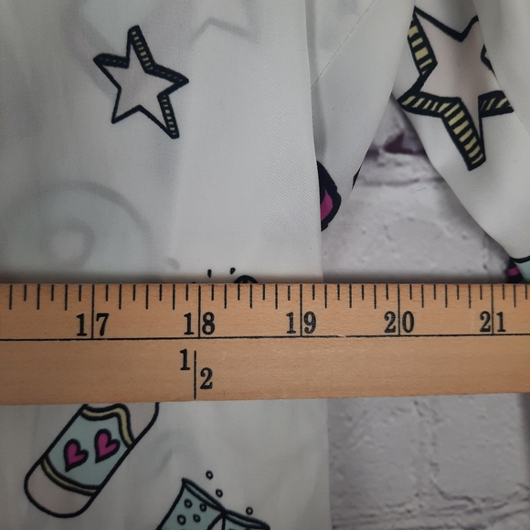 Betsey Johnson Button Down Satin Sleepwear Pajama - Picture 9 of 10